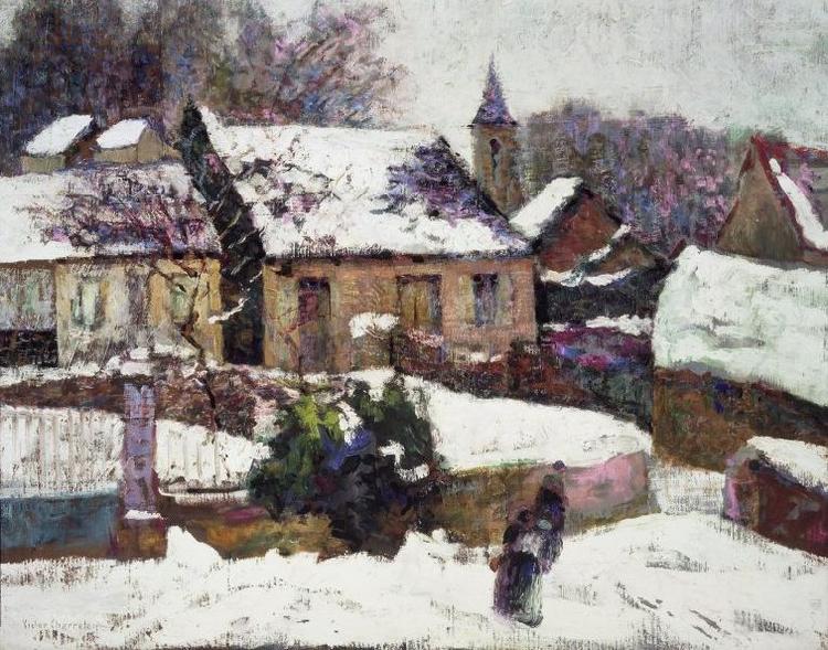 unknow artist Wet Snow Auvergne oil painting image